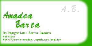 amadea barta business card